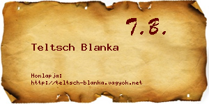 Teltsch Blanka névjegykártya