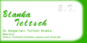 blanka teltsch business card